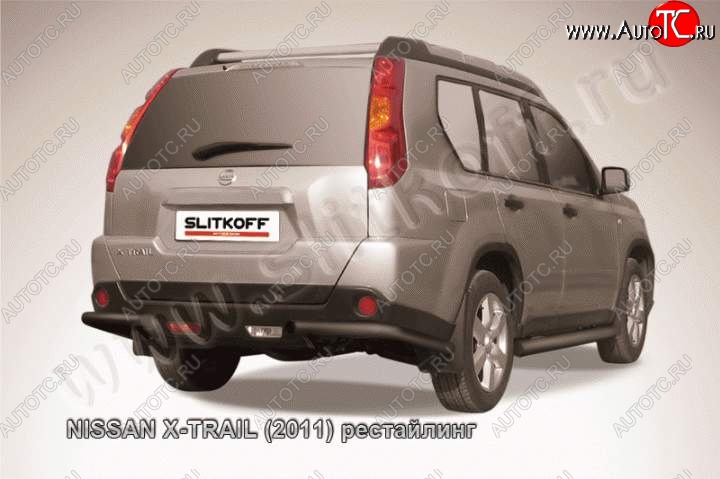 5 599 р. Уголки d57  Nissan X-trail  2 T31 (2007-2011) дорестайлинг (Цвет: серебристый)  с доставкой в г. Тамбов