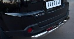 18 799 р. Защита заднего бампера (2 трубы Ø63, нержавейка) Russtal Nissan X-trail 2 T31 рестайлинг (2010-2015)  с доставкой в г. Тамбов. Увеличить фотографию 2