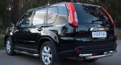 21 899 р. Защита заднего бампера (2 трубы Ø76, нержавейка) Russtal Nissan X-trail 2 T31 рестайлинг (2010-2015)  с доставкой в г. Тамбов. Увеличить фотографию 4