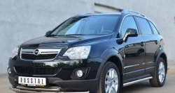 14 899 р. Защита переднего бампера (2 трубыØ63 и 42 мм, нержавейка) SLITKOFF Opel Antara рестайлинг (2010-2015)  с доставкой в г. Тамбов. Увеличить фотографию 4