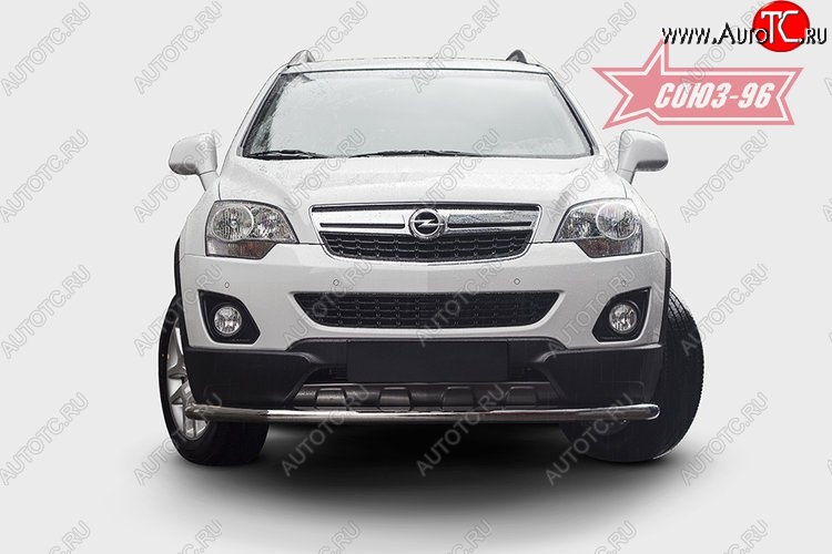 16 469 р. Защита переднего бампера одинарная Souz-96 (d60) Opel Antara рестайлинг (2010-2015)  с доставкой в г. Тамбов