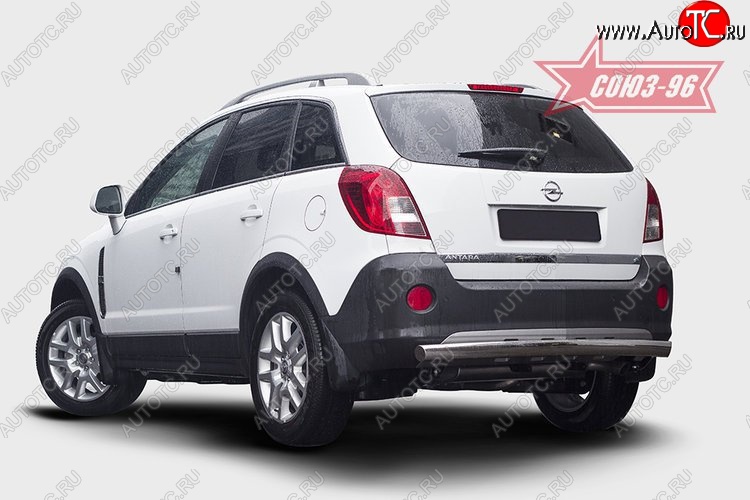 13 994 р. Защита заднего бампера из овальной трубы Souz-96 (в 76х42) Opel Antara рестайлинг (2010-2015)  с доставкой в г. Тамбов