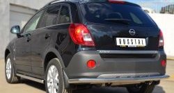 14 749 р. Одинарная защита заднего бампера из трубы диаметром 63 мм SLITKOFF  Opel Antara (2010-2015) рестайлинг  с доставкой в г. Тамбов. Увеличить фотографию 4