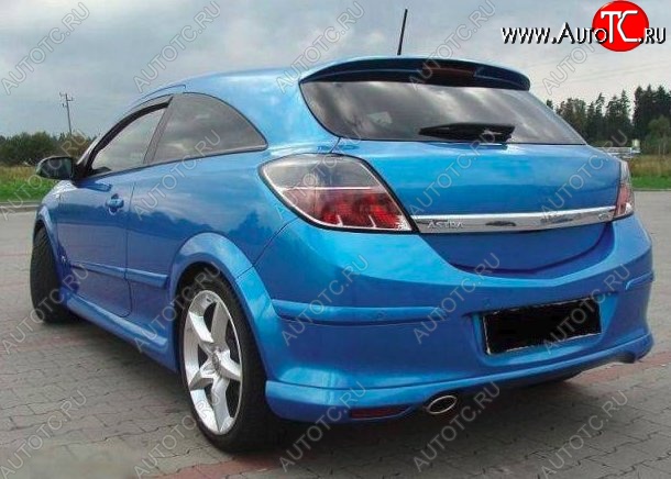 2 999 р. Накладка на задний бампер OPC-Line Opel Astra H GTC хэтчбек 3 дв. рестайлинг (2006-2011) (Неокрашенная)  с доставкой в г. Тамбов