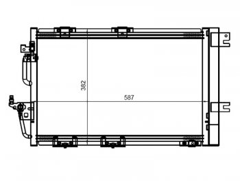5 999 р. Радиатор кондиционера SAT  Opel Astra  H - Zafira  В  с доставкой в г. Тамбов. Увеличить фотографию 1