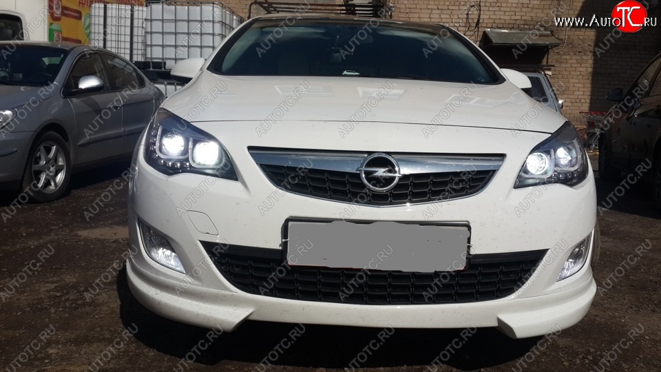 5 499 р. Накладка на передний бампер RIEGER Opel Astra J хэтчбек 5 дв.  рестайлинг (2012-2017) (Неокрашенная)  с доставкой в г. Тамбов