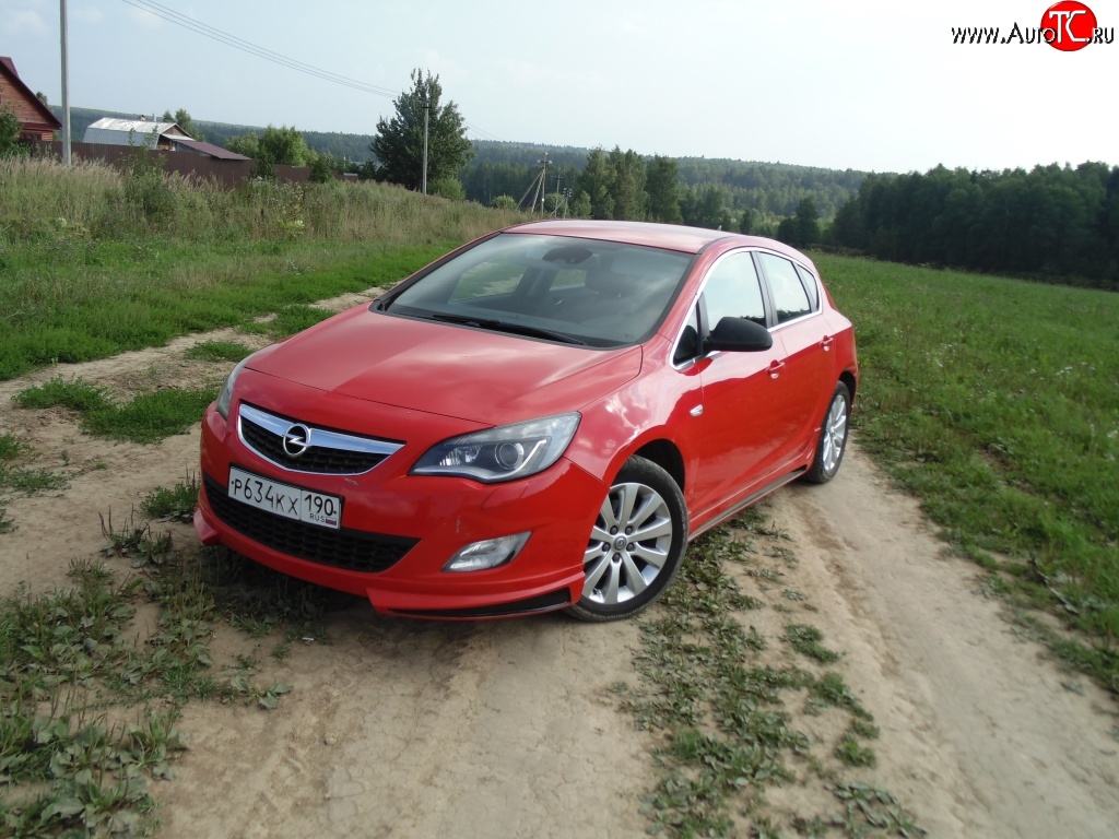 3 999 р. Накладка Sport на передний бампер Opel Astra J хэтчбек 5 дв.  рестайлинг (2012-2017) (Неокрашенная)  с доставкой в г. Тамбов