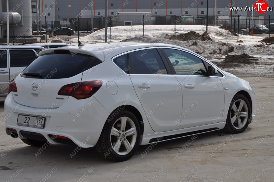 5 499 р. Пороги накладки RIEGER Opel Astra J хэтчбек 5 дв. дорестайлинг (2009-2012) (Неокрашенные)  с доставкой в г. Тамбов