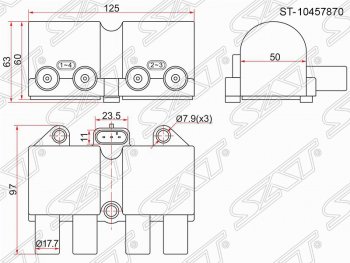 1 649 р. Катушка зажигания (Z16SE) SAT  Opel Astra  G - Meriva  A  с доставкой в г. Тамбов. Увеличить фотографию 1