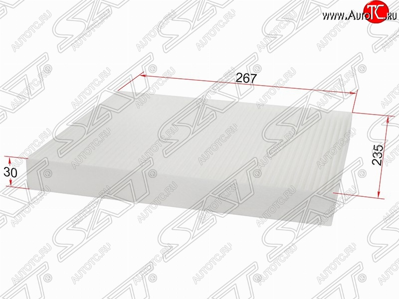 239 р. Фильтр салонный SAT (267х235х30 mm)  Opel Astra  G - Zafira ( A,  В)  с доставкой в г. Тамбов