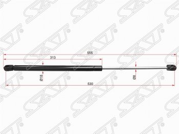 549 р. Газовый упор крышки багажника SAT  Opel Astra  G (1998-2005) седан  с доставкой в г. Тамбов. Увеличить фотографию 1