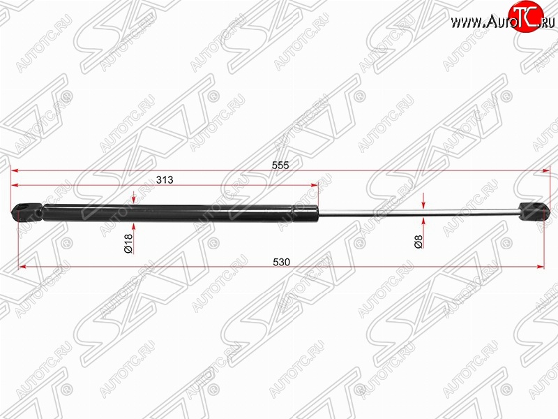 549 р. Газовый упор крышки багажника SAT  Opel Astra  G (1998-2005) седан  с доставкой в г. Тамбов