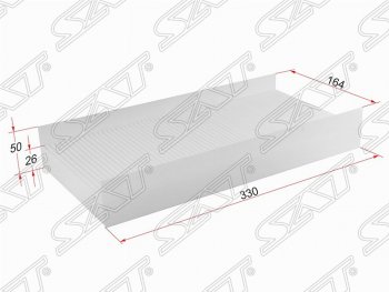 239 р. Фильтр салонный SAT (330х164х50/26 mm)  Opel Corsa  C - Vectra  C  с доставкой в г. Тамбов. Увеличить фотографию 1