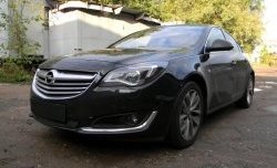 1 469 р. Сетка на бампер (рестайлинг) Russtal (черная) Opel Insignia A дорестайлинг седан (2008-2013)  с доставкой в г. Тамбов. Увеличить фотографию 2