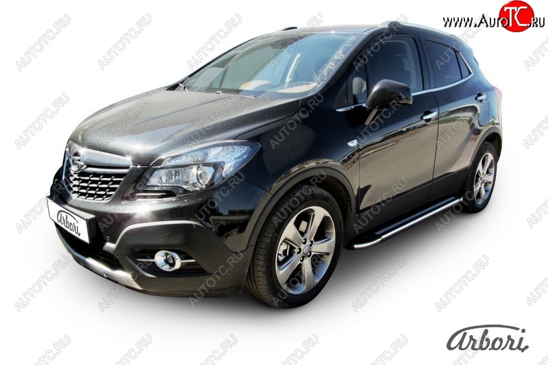 12 149 р. Порожки для ног Arbori Luxe Black Opel Mokka  дорестайлинг (2012-2016)  с доставкой в г. Тамбов