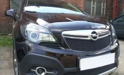 2 099 р. Нижняя сетка на бампер Russtal (черная) Opel Mokka  дорестайлинг (2012-2016)  с доставкой в г. Тамбов. Увеличить фотографию 4