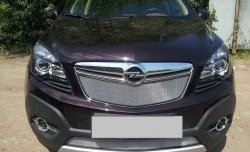 1 539 р. Нижняя сетка на бампер Russtal (хром) Opel Mokka  дорестайлинг (2012-2016)  с доставкой в г. Тамбов. Увеличить фотографию 2