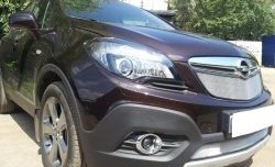 1 539 р. Нижняя сетка на бампер Russtal (хром) Opel Mokka  дорестайлинг (2012-2016)  с доставкой в г. Тамбов. Увеличить фотографию 3