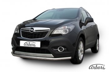 12 149 р. Защита переднего бампера Arbori (нержавейка, 1 труба d57 mm). Opel Mokka  дорестайлинг (2012-2016)  с доставкой в г. Тамбов. Увеличить фотографию 2