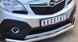 13 949 р. Одинарная защита переднего бампера диаметром 63 мм SLITKOFF Opel Mokka  дорестайлинг (2012-2016)  с доставкой в г. Тамбов. Увеличить фотографию 2