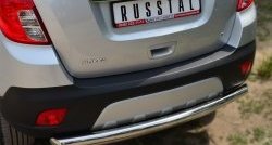 15 499 р. Защита заднего бампера (2 трубы Ø63 мм, нержавейка) Russtal Opel Mokka  дорестайлинг (2012-2016)  с доставкой в г. Тамбов. Увеличить фотографию 2