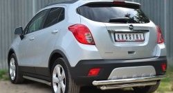 15 499 р. Защита заднего бампера (2 трубы Ø63 мм, нержавейка) Russtal Opel Mokka  дорестайлинг (2012-2016)  с доставкой в г. Тамбов. Увеличить фотографию 4