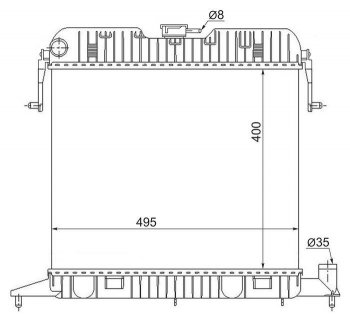 7 999 р. Радиатор двигателя (пластинчатый, 1.8/2.0, МКПП) SAT Opel Omega A седан (1986-1994)  с доставкой в г. Тамбов. Увеличить фотографию 1