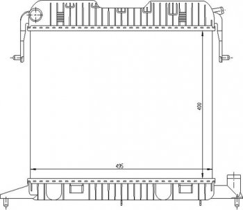 7 299 р. Радиатор двигателя (пластинчатый, МКПП) SAT Opel Omega A седан (1986-1994)  с доставкой в г. Тамбов. Увеличить фотографию 1