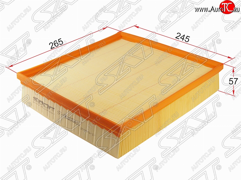 669 р. Фильтр воздушный двигателя SAT (265х245х57 mm)  Opel Omega  B (1994-2004) седан, универсал  с доставкой в г. Тамбов