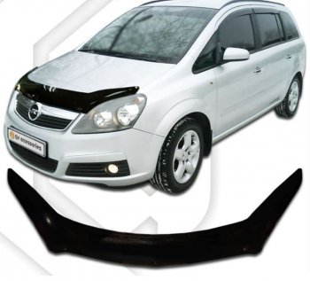 Дефлектор капота CA-Plastiс exclusive Opel Zafira В дорестайлинг (2005-2008)