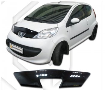 Дефлектор капота CA-Plastiс Peugeot 107 PN хэтчбэк 3 дв. дорестайлинг (2005-2009)