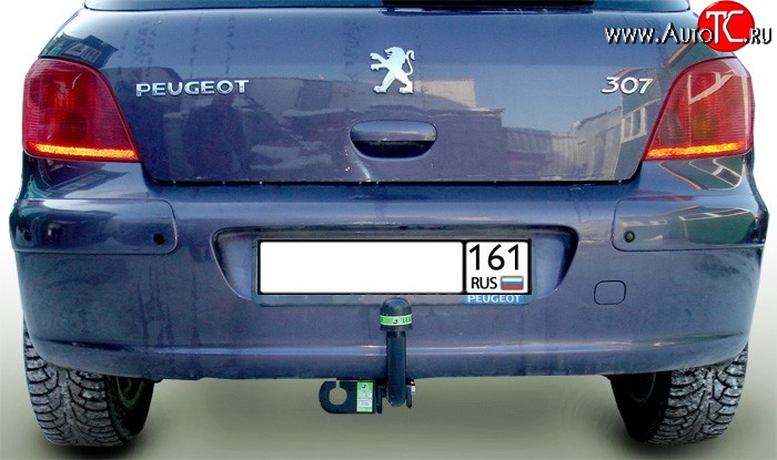 7 749 р. Фаркоп Лидер Плюс  Peugeot 307 ( хэтчбэк 3 дв.,  хэтчбэк 5 дв.) (2001-2008) дорестайлинг, рестайлинг, рестайлинг (Без электропакета)  с доставкой в г. Тамбов