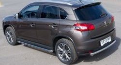 15 799 р. Защита порогов из круглой трубы диаметром 63 мм Russtal Peugeot 4008 (2012-2017) (Защита порогов с со скосами на торцах (вариант 1))  с доставкой в г. Тамбов. Увеличить фотографию 9