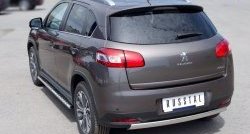 14 999 р. Защита заднего бампера (Ø75x42 мм, нержавейка) Russtal Peugeot 4008 (2012-2017)  с доставкой в г. Тамбов. Увеличить фотографию 4