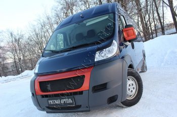 799 р. Реснички на фары (глянец) RA Peugeot Boxer 250 (2006-2014) (Неокрашенные)  с доставкой в г. Тамбов. Увеличить фотографию 3