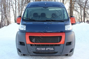 799 р. Реснички на фары (глянец) RA Peugeot Boxer 250 (2006-2014) (Неокрашенные)  с доставкой в г. Тамбов. Увеличить фотографию 1