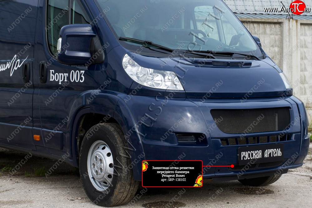 1 049 р. Защитная сетка решетки переднего бампера RA  Peugeot Boxer  250 (2006-2014)  с доставкой в г. Тамбов