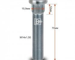 Забивная шпилька 58 мм ступицы Вектор M14 1.5 58 Volkswagen Passat B6 универсал (2005-2010) 