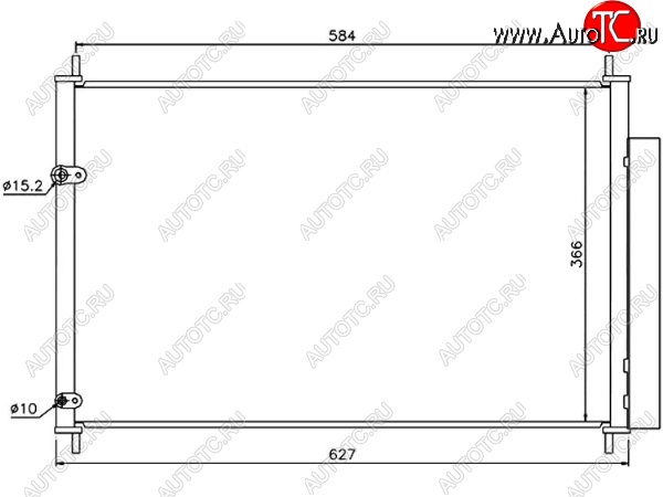 4 999 р. Радиатор кондиционера SAT  Pontiac Vibe AZE, Toyota Vibe (AZE)  с доставкой в г. Тамбов