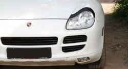 1 599 р. Реснички на фары RA Porsche Cayenne 955 (2002-2006) (Неокрашенные)  с доставкой в г. Тамбов. Увеличить фотографию 5