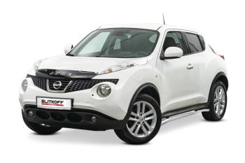 10 349 р. Защита порогов d42 с гибами Slitkoff Nissan Juke 1 YF15 рестайлинг (2014-2020) (сталь с полимерным покрытием, цвет серебро)  с доставкой в г. Тамбов. Увеличить фотографию 1