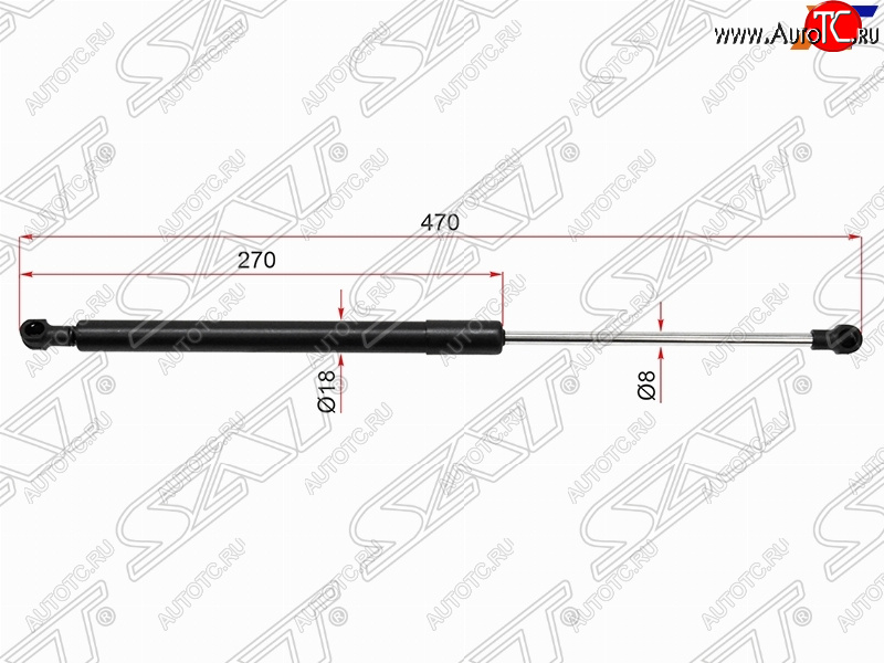 679 р. Газовый упор капота SAT  Seat Alhambra  7M (1996-2010), Volkswagen Sharan ( 7M8,  7M6) (1995-2010)  с доставкой в г. Тамбов