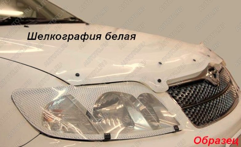 2 399 р. Дефлектор капота CA-Plastiс  Toyota Alphard  H20 (2011-2015) рестайлинг (серия Шелкография белая)  с доставкой в г. Тамбов