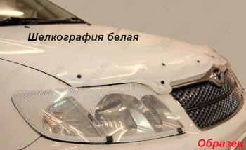 2 289 р. Защита фар CA-Plastic  Toyota Land Cruiser Prado  J120 (2002-2009) (серия Шелкография белая)  с доставкой в г. Тамбов. Увеличить фотографию 1