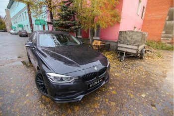 12 999 р. Юбка переднего бампера (Sport,Luxury, SE) INMAX  BMW 3 серия ( F30,  F31) (2015-2018) седан рестайлинг, универсал рестайлинг (неокрашенная)  с доставкой в г. Тамбов. Увеличить фотографию 2