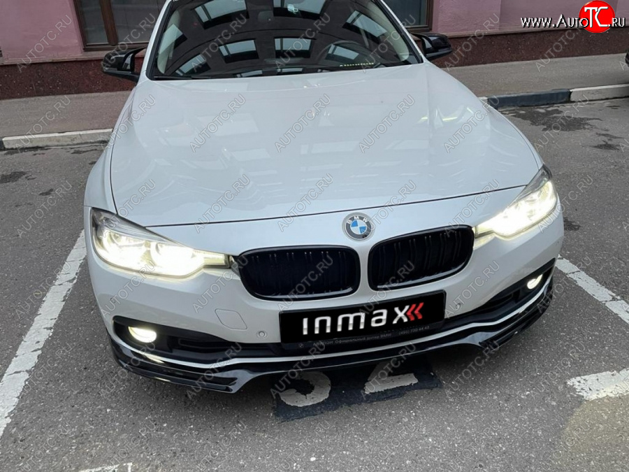 12 999 р. Юбка переднего бампера (Sport,Luxury, SE) INMAX  BMW 3 серия ( F30,  F31) (2015-2018) седан рестайлинг, универсал рестайлинг (неокрашенная)  с доставкой в г. Тамбов