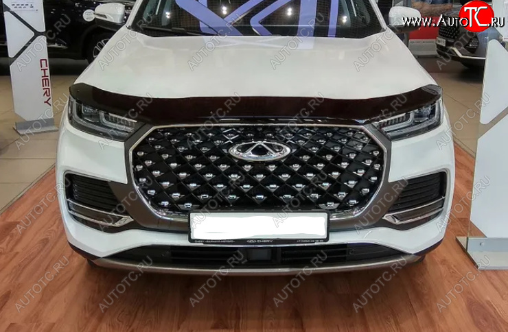3 299 р. Дефлектор капота SIM  Chery Tiggo 8 PRO (2021-2025)  с доставкой в г. Тамбов