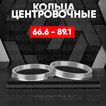 Алюминиевое центровочное кольцо (4 шт) ЗУЗ 66.6 x 89.1 Audi A4 (B9), A5 (8T), A6 (C7), A8 (D4), e-tron (GE), Q5 (FY), Q7 (4M), BMW 1 серия F40 - Z4 G29, Daihatsu Terios J200, INFINITI Terios (J200), Mercedes-Benz A class W168 - Vito W447, Mini Cooper (4), Countryman (2), Hatch (F56,  F55), Nissan Sylphy, Porsche Sylphy, Smart Roadster, SSANGYONG Roadster