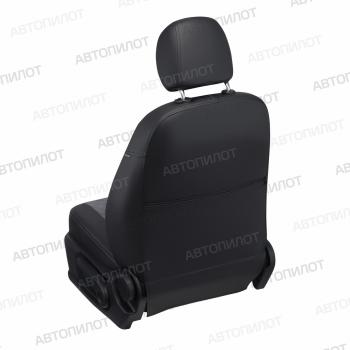 7 999 р. Чехлы на сиденья Алькантара ромб (3 отд. части экокожа) Автопилот Volkswagen Touran 2T дорестайлинг минивэн (2015-2025) (черный/серый)  с доставкой в г. Тамбов. Увеличить фотографию 5