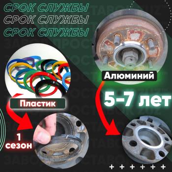 1 349 р. Алюминиевое центровочное кольцо (4 шт) 59.6 x 72.6 ЗУЗ    с доставкой в г. Тамбов. Увеличить фотографию 3